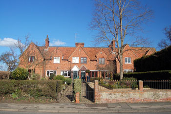 Duke of Bedford cottages of 1856 along Grange Lane February 2008